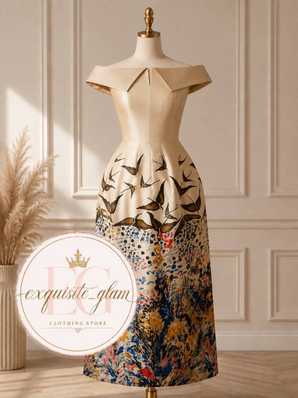 👑Gorgeous Couture Designer Wedding Evening Cocktail Runway Luxurious Gown Dress